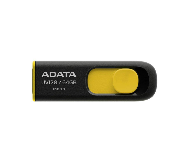 ADATA 64GB DashDrive UV128 czarno-żółty (USB 3.1) - 403509 - zdjęcie